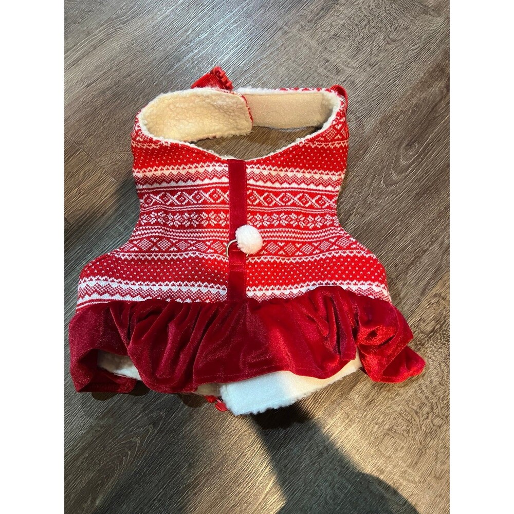 Large Dog Christmas Harness Skirt Dress - Picture 2 of 7